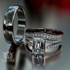 2.07ct Emerald Cut Diamond Gold Complete Wedding Set - 03US05
